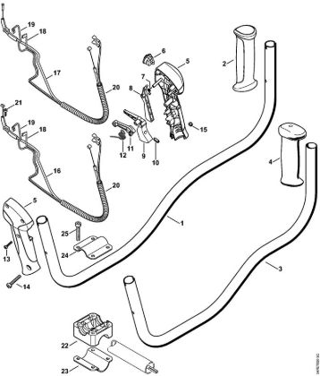 Foices a motor (FS) FS 56 C-E Cabo para duas mãos da marca Stihl