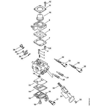 Foices a motor (FS) FS 56 C-E Carburador C1M-S226, C1M-S207, C1M-S145 da marca Stihl