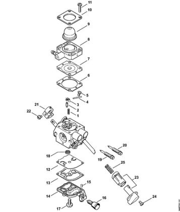 Foices a motor (FS) FS 56 C-E Carburador C1M-S267 da marca Stihl
