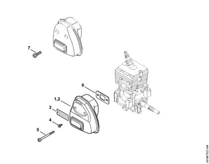 Foices a motor (FS) FS 56 R Silenciador da marca Stihl