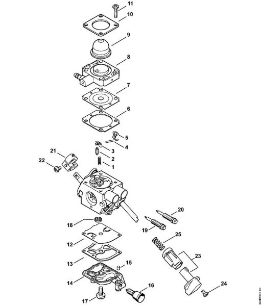 Foices a motor (FS) FS 56 RC-E Carburador C1M-S267 da marca Stihl