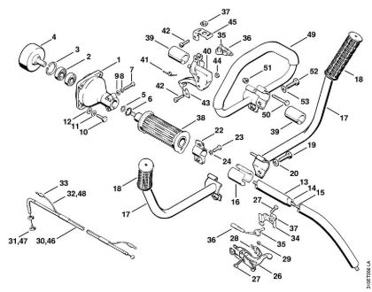 Foices a motor (FS) FS 61 Caixa da embreagem, Haste da marca Stihl
