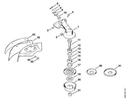Foices a motor (FS) FS 62 R Engrenagem FS 66 da marca Stihl