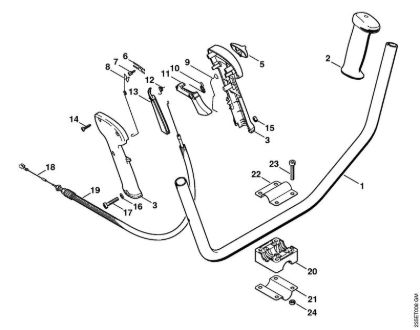 Foices a motor (FS) FS 65-4 Tubo do punho para duas mãos da marca Stihl