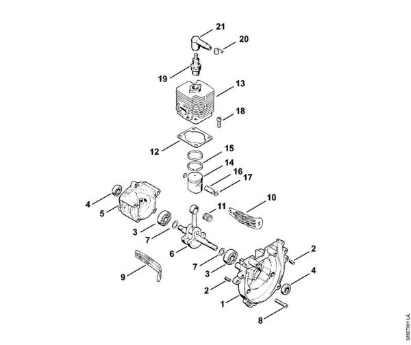 Foices a motor (FS) FS 66 Caixa da cambota, Cilindro da marca Stihl