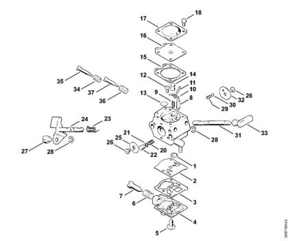 Foices a motor (FS) FS 66 Carburador da marca Stihl