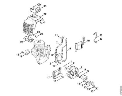 Foices a motor (FS) FS 66 Sistema de ignição, Embreagem da marca Stihl