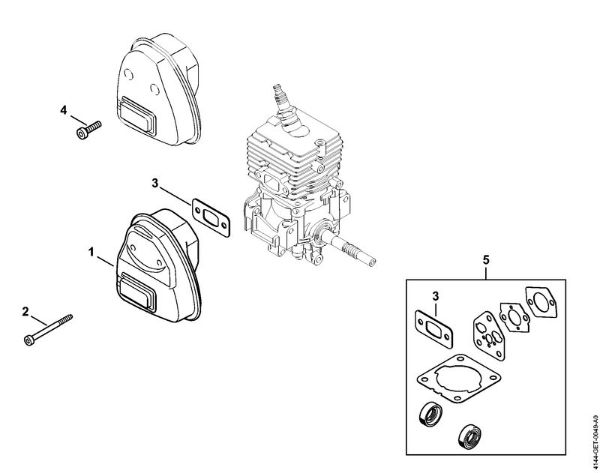 Foices a motor (FS) FS 70 C-E Silenciador da marca Stihl