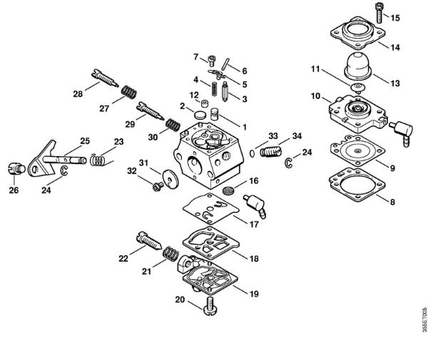 Foices a motor (FS) FS 72 Carburador WT-227 da marca Stihl