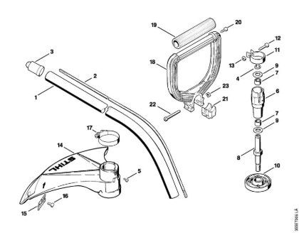 Foices a motor (FS) FS 72 Haste FS 72, Cabo circular da marca Stihl