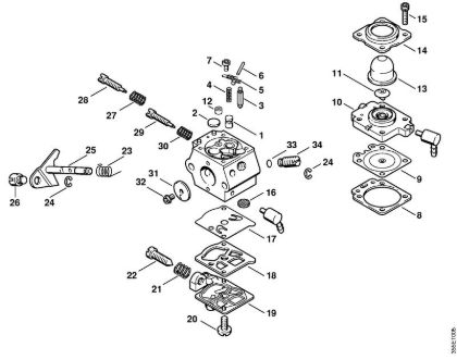 Foices a motor (FS) FS 72 R Carburador WT-227 da marca Stihl