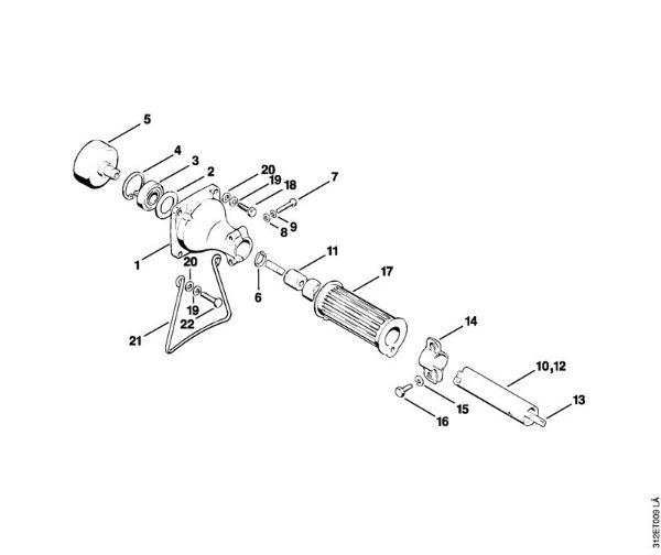 Foices a motor (FS) FS 80 AVE Caixa da embreagem, Haste da marca Stihl