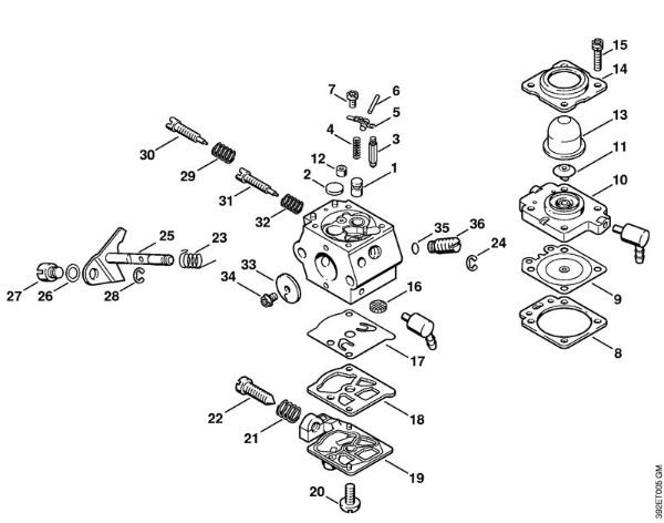 Foices a motor (FS) FS 80 R Carburador WT-447 da marca Stihl