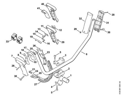 Foices a motor (FS) FS 81 Tubo do punho para duas mãos da marca Stihl