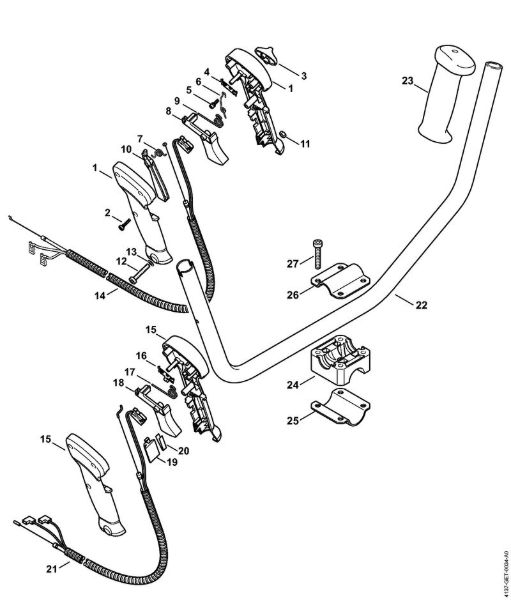 Foices a motor (FS) FS 85 T Cabo para duas mãos USA, CDN, BR, PRC da marca Stihl