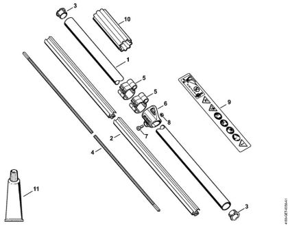 Foices a motor (FS) FS 87 R Haste da marca Stihl