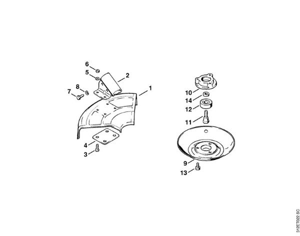 Foices a motor (FS) FS 90 - 4117 Protecção da marca Stihl