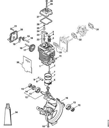 Foices a motor (FS) FS 90 R - 4180 Mecanismo propulsor diâm.  38 mm da marca Stihl