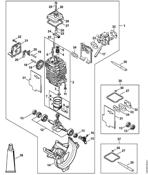Foices a motor (FS) FS 91 Mecanismo propulsor diâm.  38 mm da marca Stihl