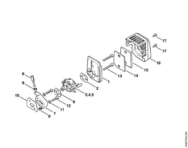 Foices a motor portáteis nas costas (FR) FR 106 Filtro de ar da marca Stihl