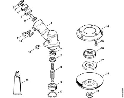 Foices a motor portáteis nas costas (FR) FR 125 SEA Engrenagem FR 125, FR 135 da marca Stihl