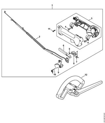 Foices a motor portáteis nas costas (FR) FR 230 Cabo de manejo FR 230 da marca Stihl