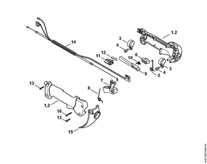 Foices a motor portáteis nas costas (FR) FR 460 TC-E Cabo de manejo (18.2015) da marca Stihl