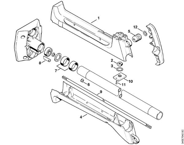 Roçadeiras (FS) FS 360 Haste, Caixa da embreagem   19 317 784 (17.89) da marca Stihl