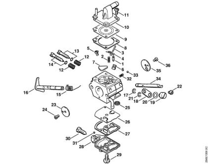 Roçadeiras (FS) FS 400-L Carburador C1Q-S33 (19.1998) da marca Stihl