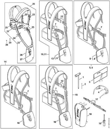 Imagem de Ferramentas, Cinto duplo para os ombros FS 410 C-E K