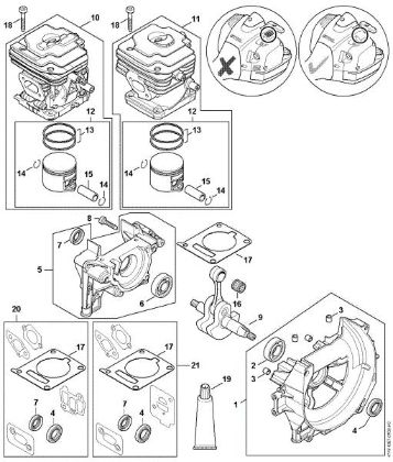 Imagem de Caixa da cambota, Cilindro FS 410 C FS 410 C-EM