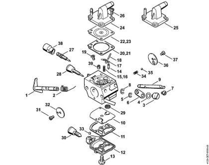 Roçadeiras (FS) FS 450-K Carburador C1Q-S154, C1Q-S94 da marca Stihl