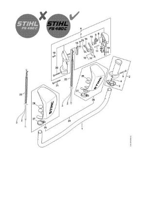 Imagem de Tubo do punho, Cabo de manejo FS 490 C-EM, FS 490 C-EM L FS 490 C-EM L