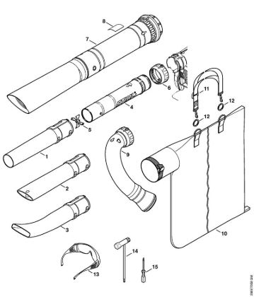 Sopradores (BG, BR) BG 56 C-E Tubeira , Dispositivo de aspiração da marca Stihl