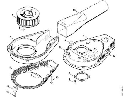 Sopradores (BG, BR) BG 60 Caixa do ventilador da marca Stihl