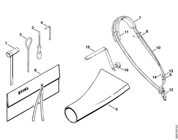 Sopradores (BG, BR) BG 60 Ferramentas, Acessórios especiais da marca Stihl