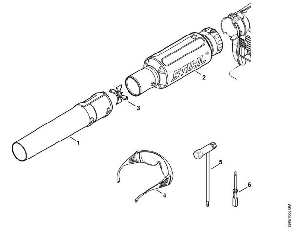 Sopradores (BG, BR) BG 66-D Tubeira , Acessórios especiais da marca Stihl