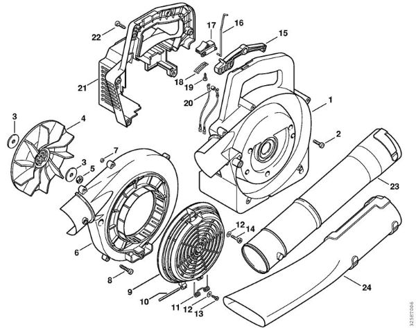 Sopradores (BG, BR) BG 72 Caixa do ventilador da marca Stihl