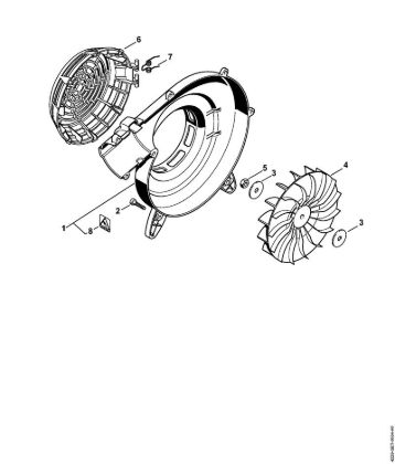 Sopradores (BG, BR) BG 85-DZ Caixa do ventilador exterior, Roda do ventilador da marca Stihl