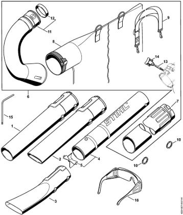 Sopradores (BG, BR) BG 85-DZ Tubeira , Dispositivo de aspiração da marca Stihl