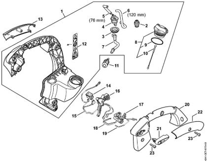 Sopradores (BG, BR) BG 86 C-E Quadro do punho da marca Stihl