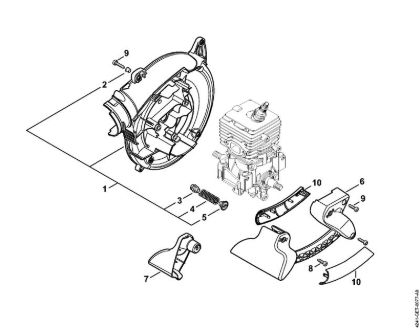 Sopradores (BG, BR) BG 86 C-E D Caixa do ventilador interior da marca Stihl