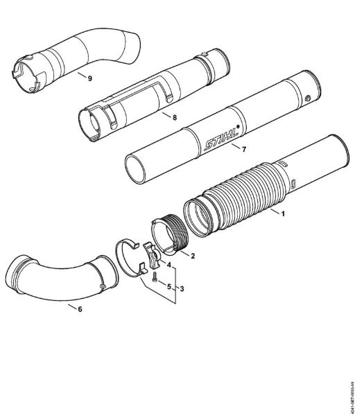 Sopradores (BG, BR) BR 200-D Mangueira dobradiça, Tubo soprador da marca Stihl