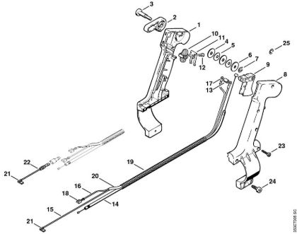 Sopradores (BG, BR) BR 320 Cabo de manejo da marca Stihl