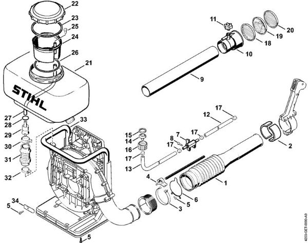Sopradores (BG, BR) BR 340 Jogo de transformação BR/SR da marca Stihl