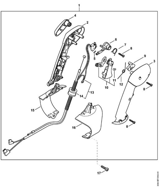 Sopradores (BG, BR) BR 350 Cabo de manejo com descarga eletrostática da marca Stihl
