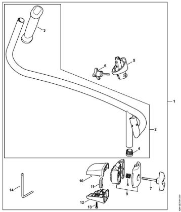 Sopradores (BG, BR) BR 350 Cabo para duas mãos da marca Stihl