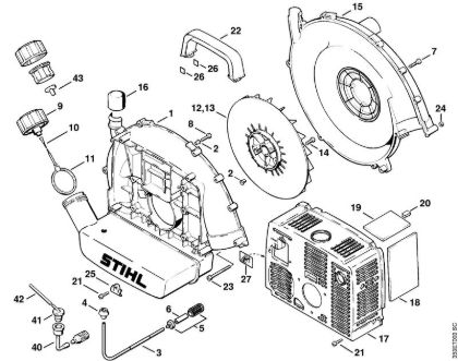 Sopradores (BG, BR) BR 400 Caixa do ventilador da marca Stihl