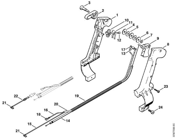 Sopradores (BG, BR) BR 420 Cabo de manejo (46.2001) da marca Stihl