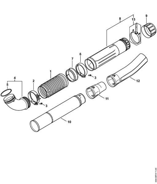 Sopradores (BG, BR) BR 450 C-EF Mangueira dobradiça, Tubo soprador da marca Stihl